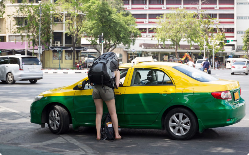 タクシー運転手と交渉