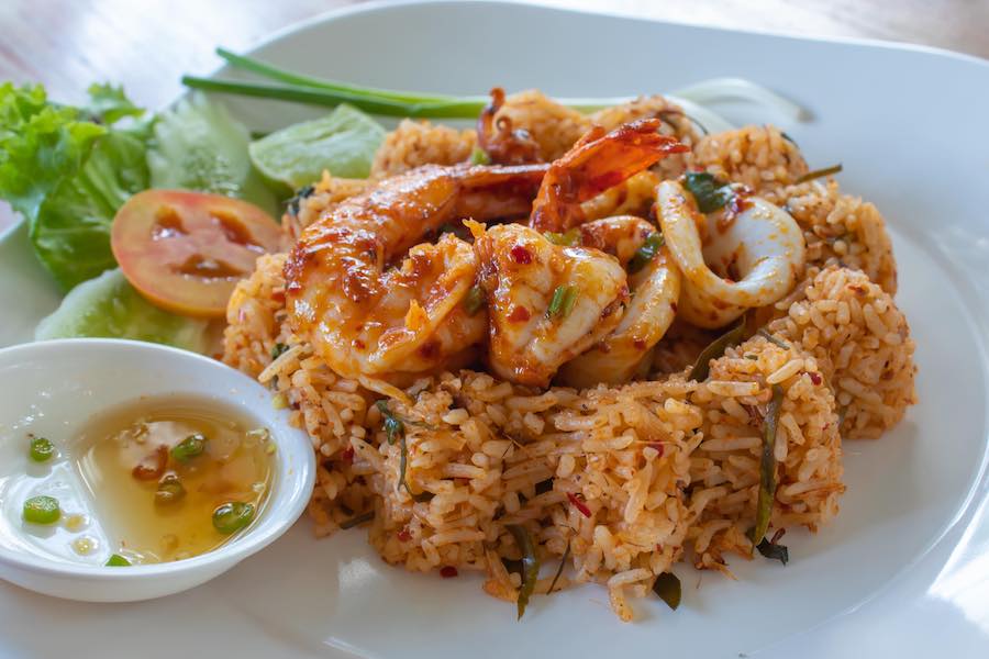 Fried rice with seafood ,spicy food Thai style. | タイNavi