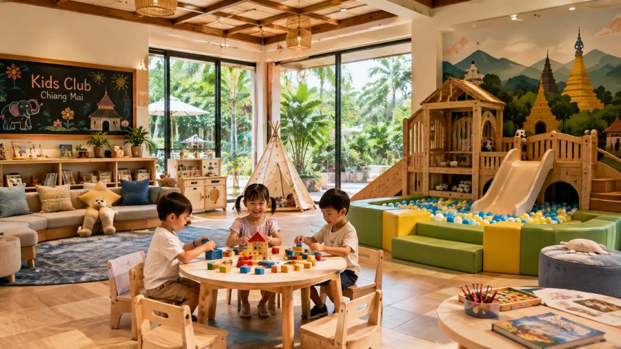 チェンマイの子ども向けホテル施設
