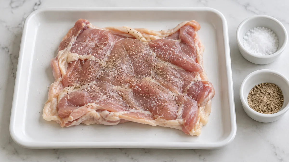 鶏肉に下味を付ける